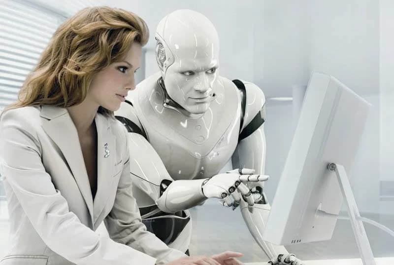 humano y robot